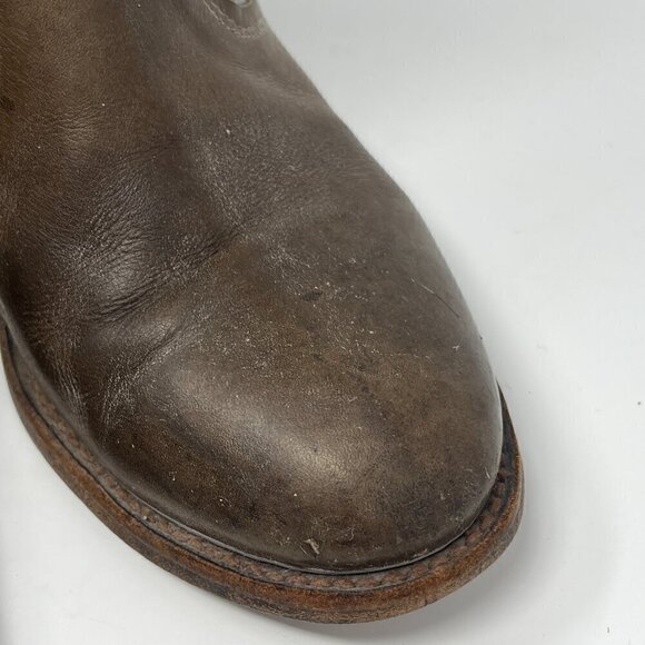 Freebird Austin double-zip leather ankle booties pre-worn 9 grey brown - Picture 4 of 15